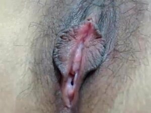 Juego con su apretada concha afeitada en primer